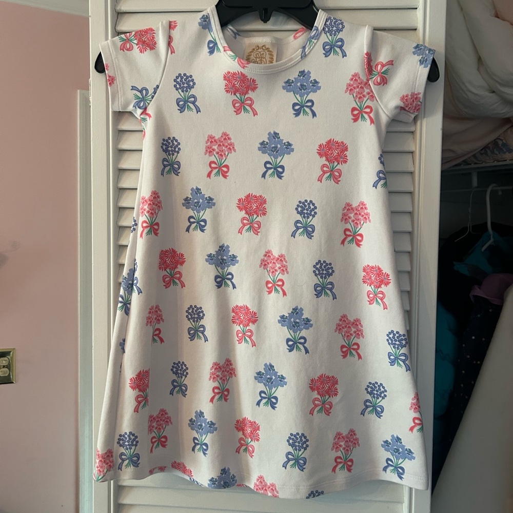 The Beaufort Bonnet Company Pink and Blue Floral Kids Dress